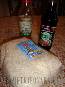 Рис для суши с соевым соусом