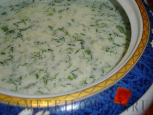 Холодный суп "Чалоп" (узбекская кухня)