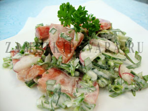 Салат овощной с эстрагоном