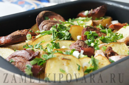 Картофель запеченный с сосисками рецепт – Советская кухня: Основные блюда. «Еда»