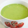 Суп-пюре из зеленого горошка с сыром Моцарелла