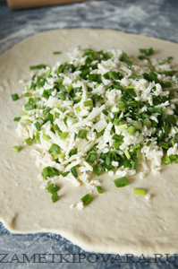 Осетинские пироги с сыром и зеленым луком