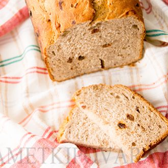 Сладкий хлеб с изюмом и орехами в хлебопечке