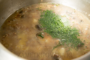 Гречневый суп с грибами